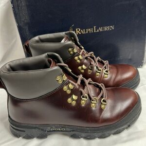 Polo Ralph Lauren Hainsworth Men’s Boots Dark Brown  Size 10 EUC